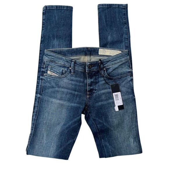 Diesel Womens Skinzee Low Super Slim Skinny Low Waist jeans Size W26 L32 $198 - Picture 7 of 13